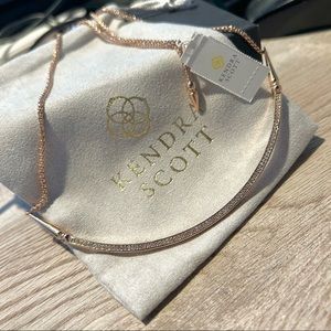 NWT Kendra Scott rosegold Scottie choker adjustable necklace